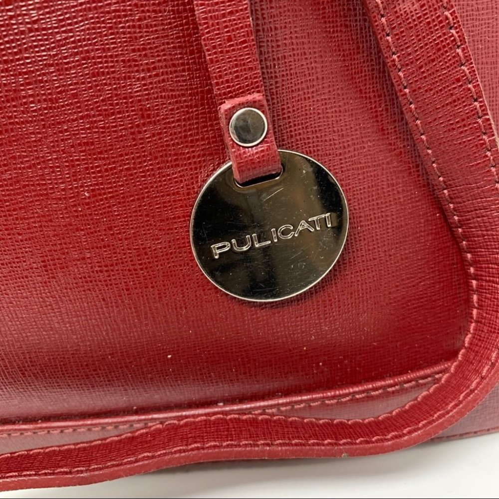 Pulicati Genuine Leather Italy Red Handbag - Picture 3 of 14